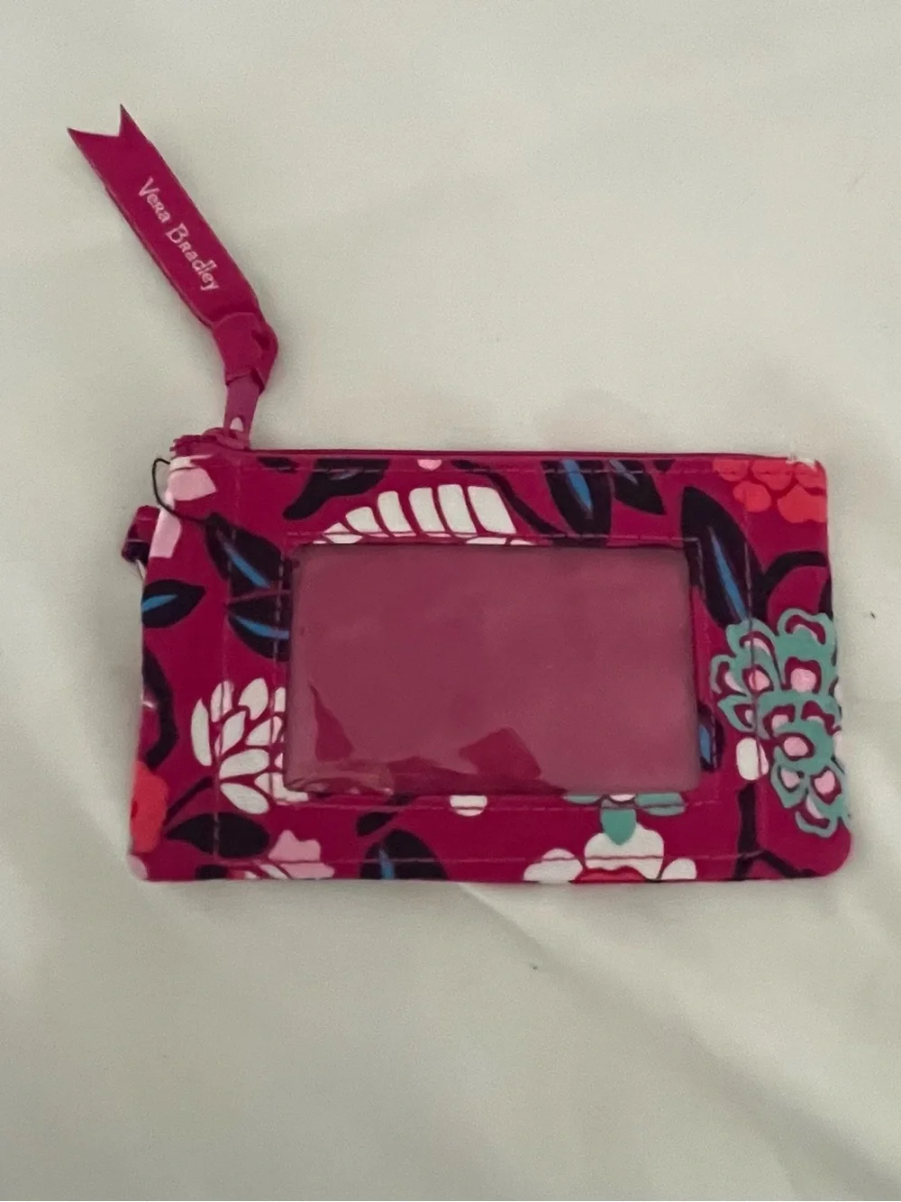 Vera Bradley Pink Floral Quilted Crossbody Bag with wallet, pill holder ,and ID